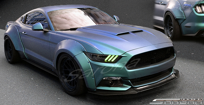 Custom Ford Mustang  Coupe & Convertible Fender Flares (2015 - 2017) - $1790.00 (Part #FD-001-FF)